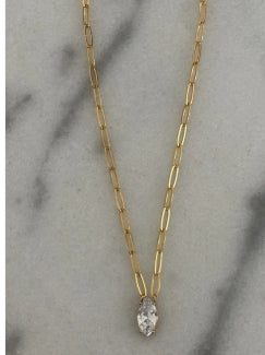 Diamond Paperclip Necklace