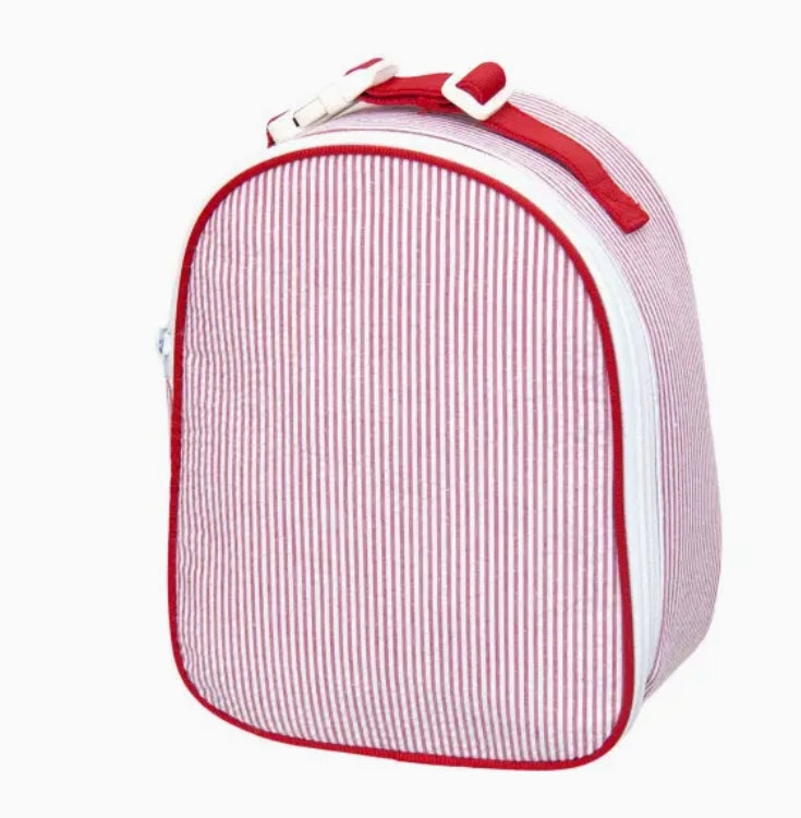 Red Seersucker Lunchbox