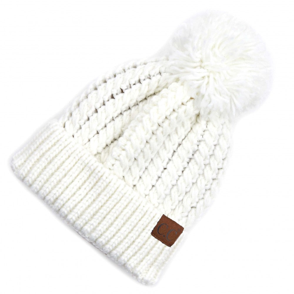 Twisted Mock Cable knit Beanie