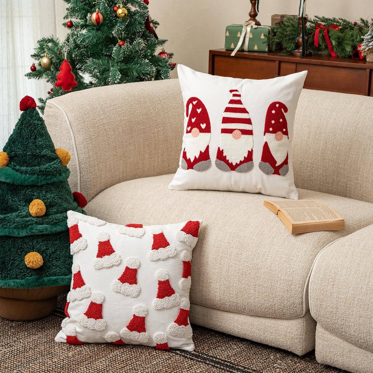 Santa Hats Pillow Cover