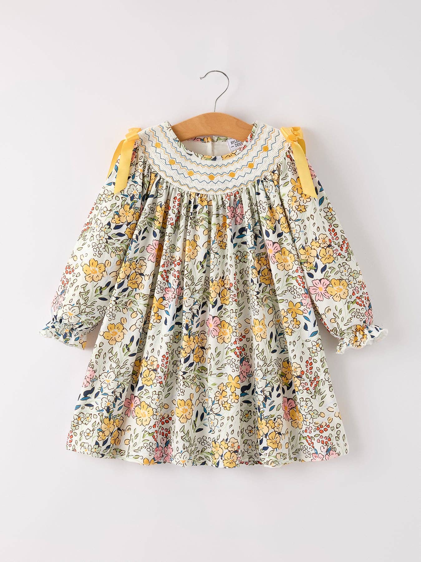 Fall Floral Smocked Dress