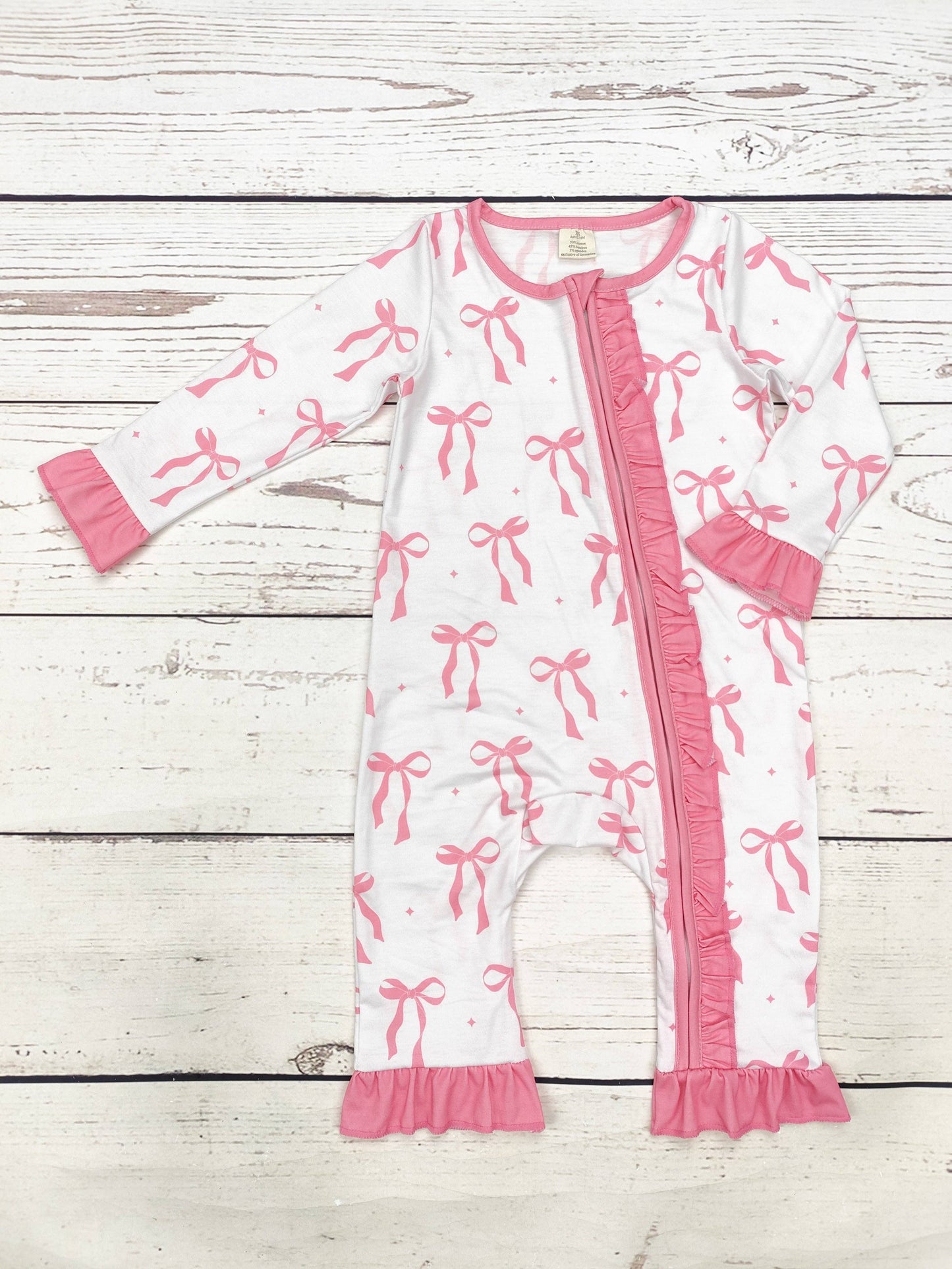 Bow Printed Zip Sleeper