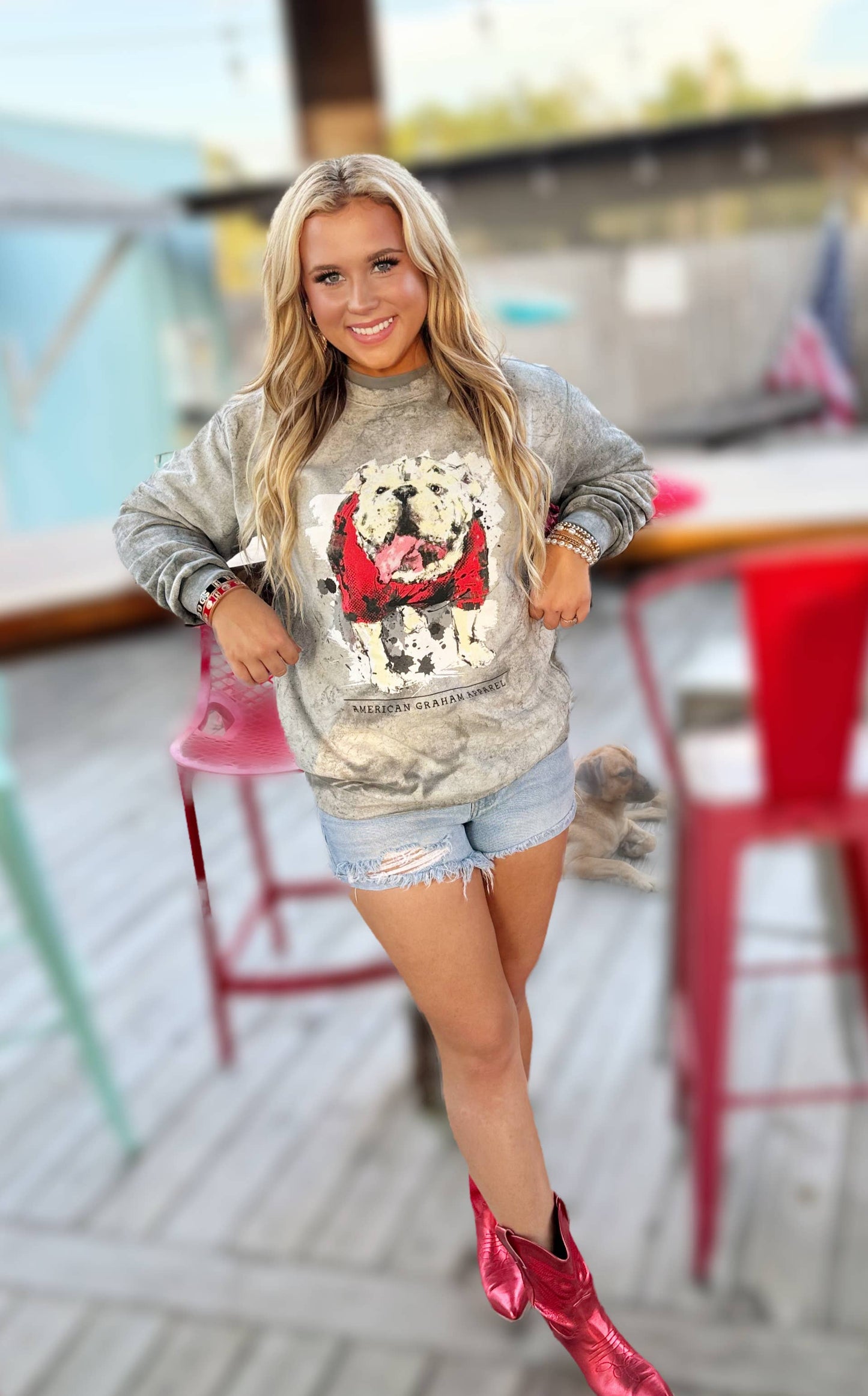 UGA ACID WASH sweatshirt