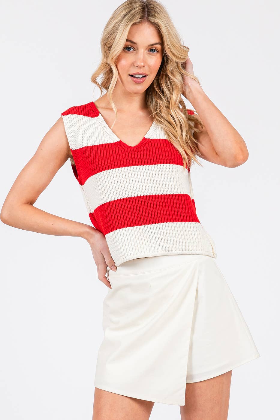 STRIPED SWEATER TOP