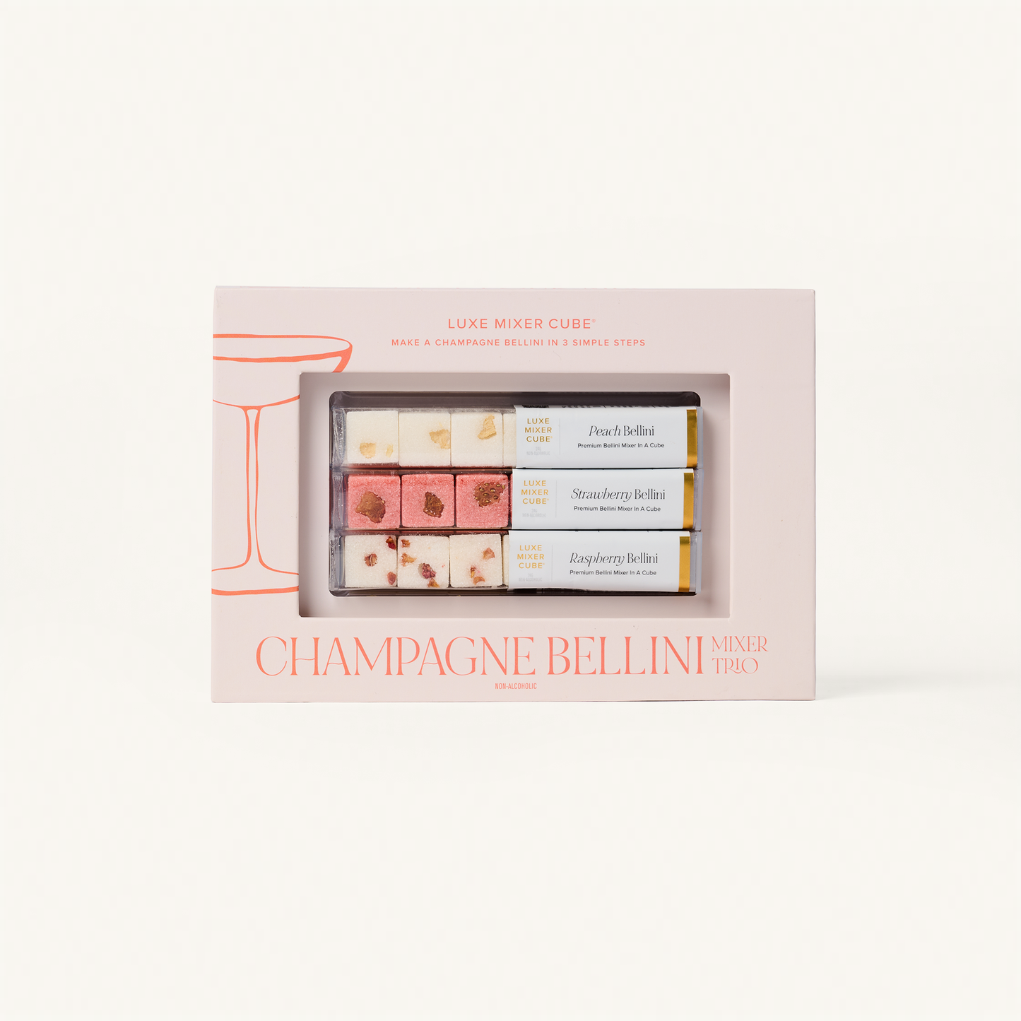 Champagne Bellini Mixer Trio