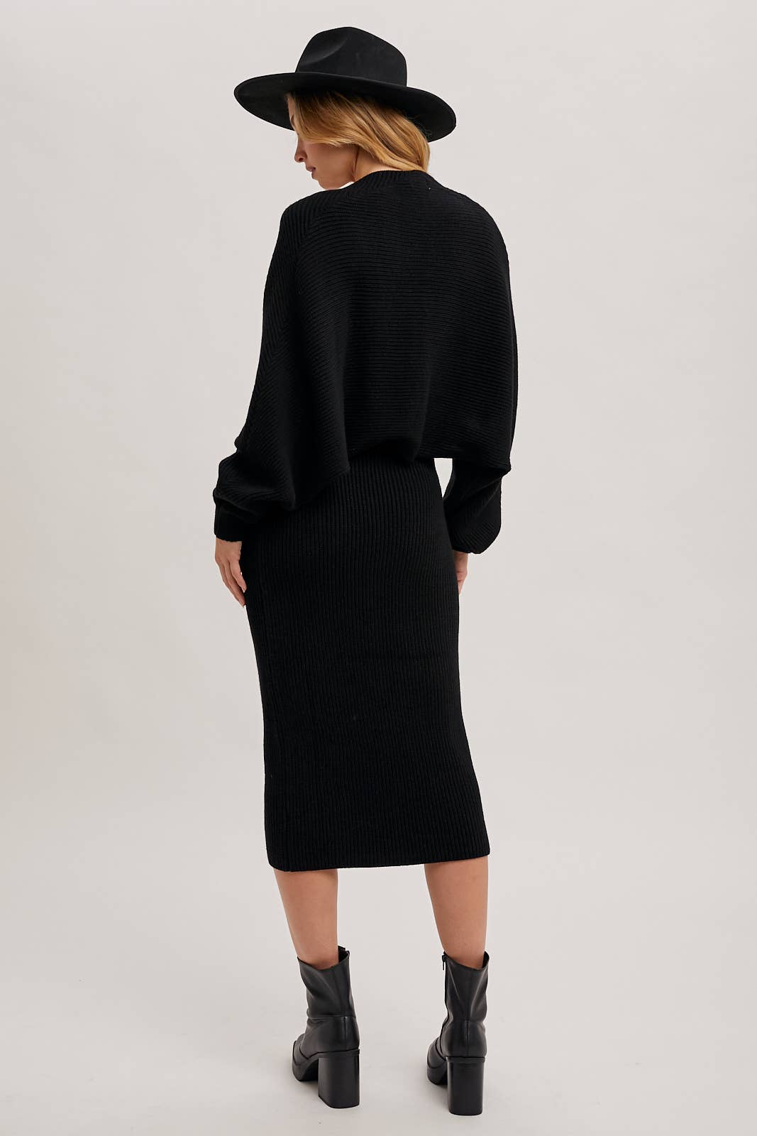 MIDI DRESS AND SHRUG SET