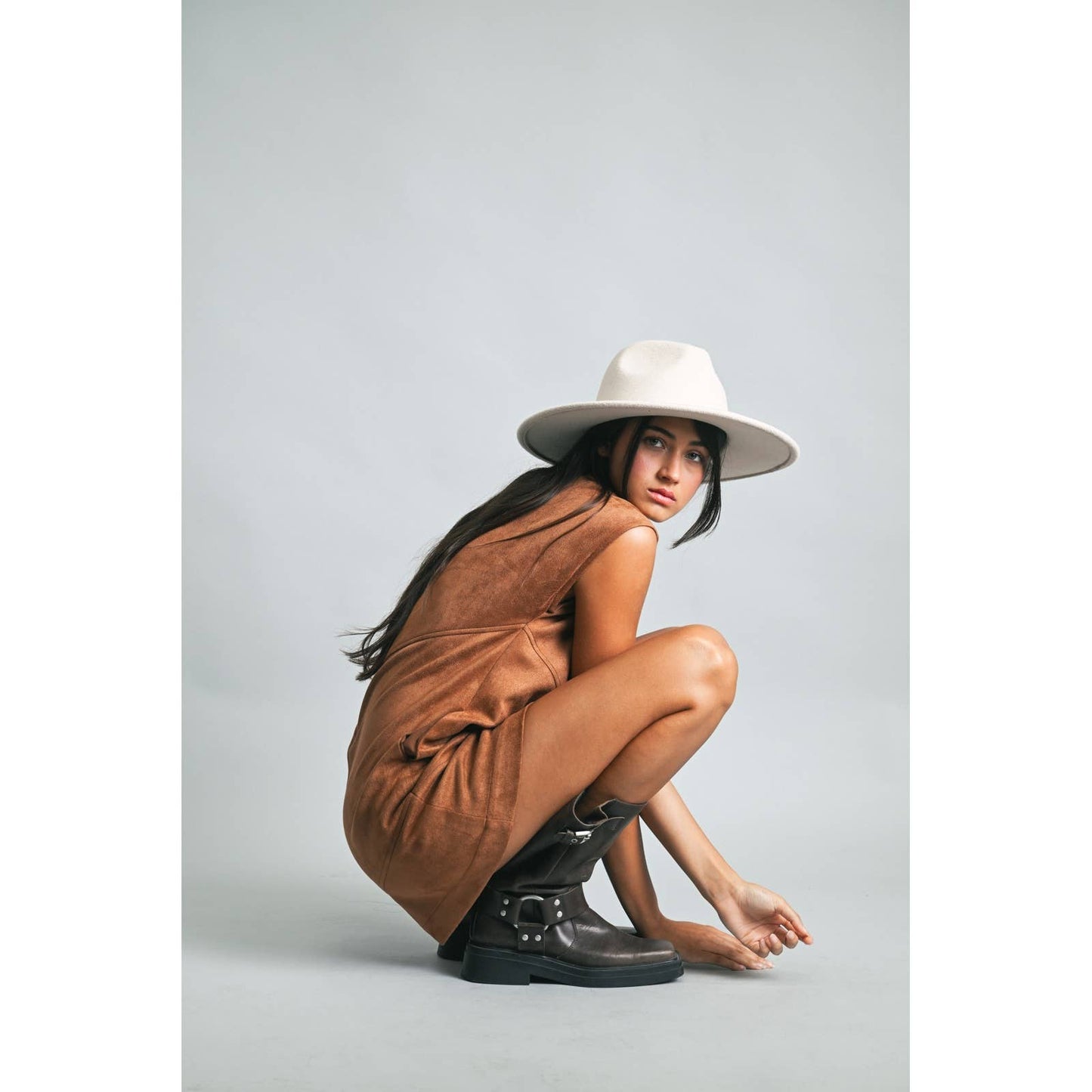 SUEDE MINI DRESS