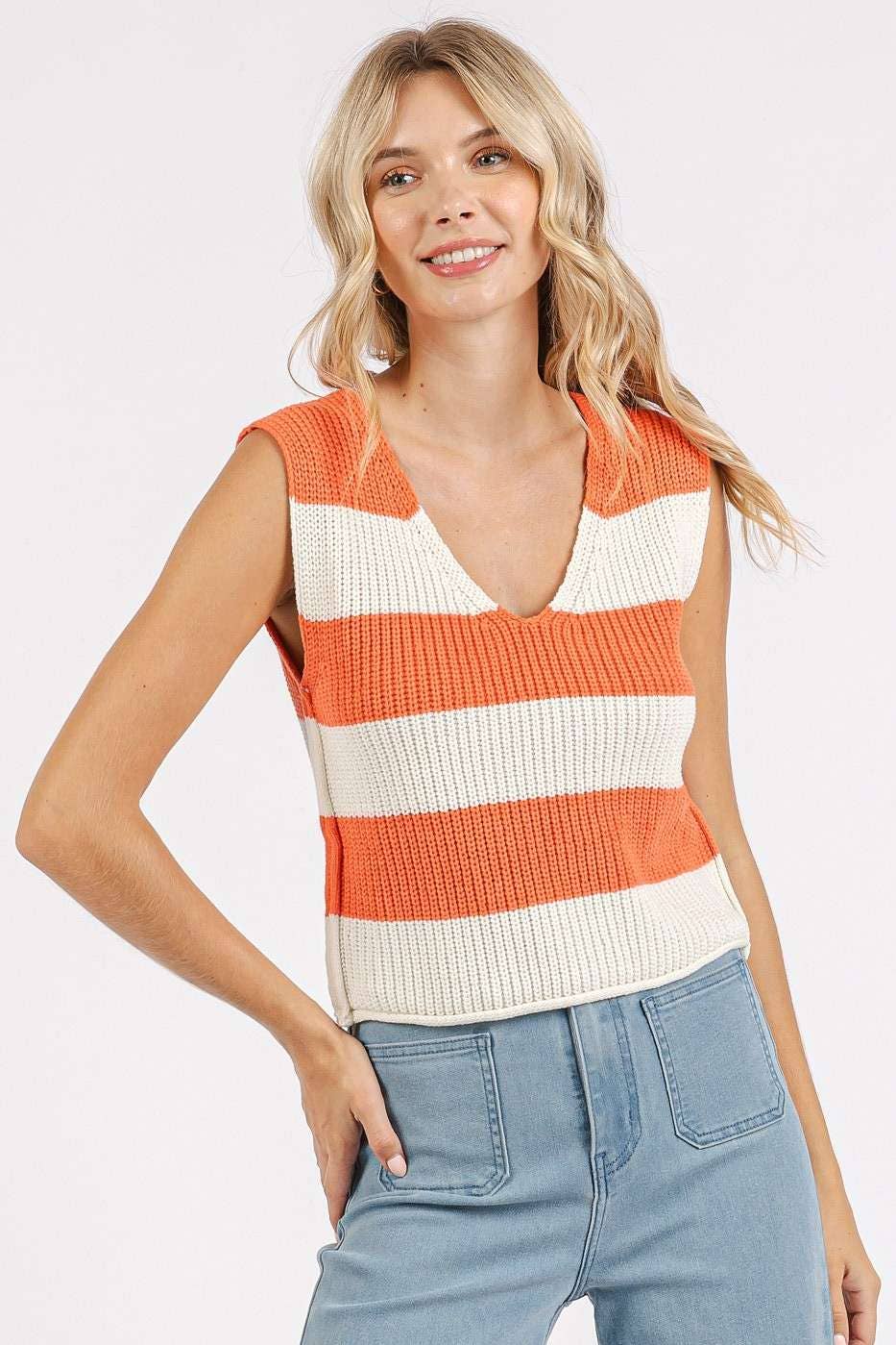 STRIPED SWEATER TOP