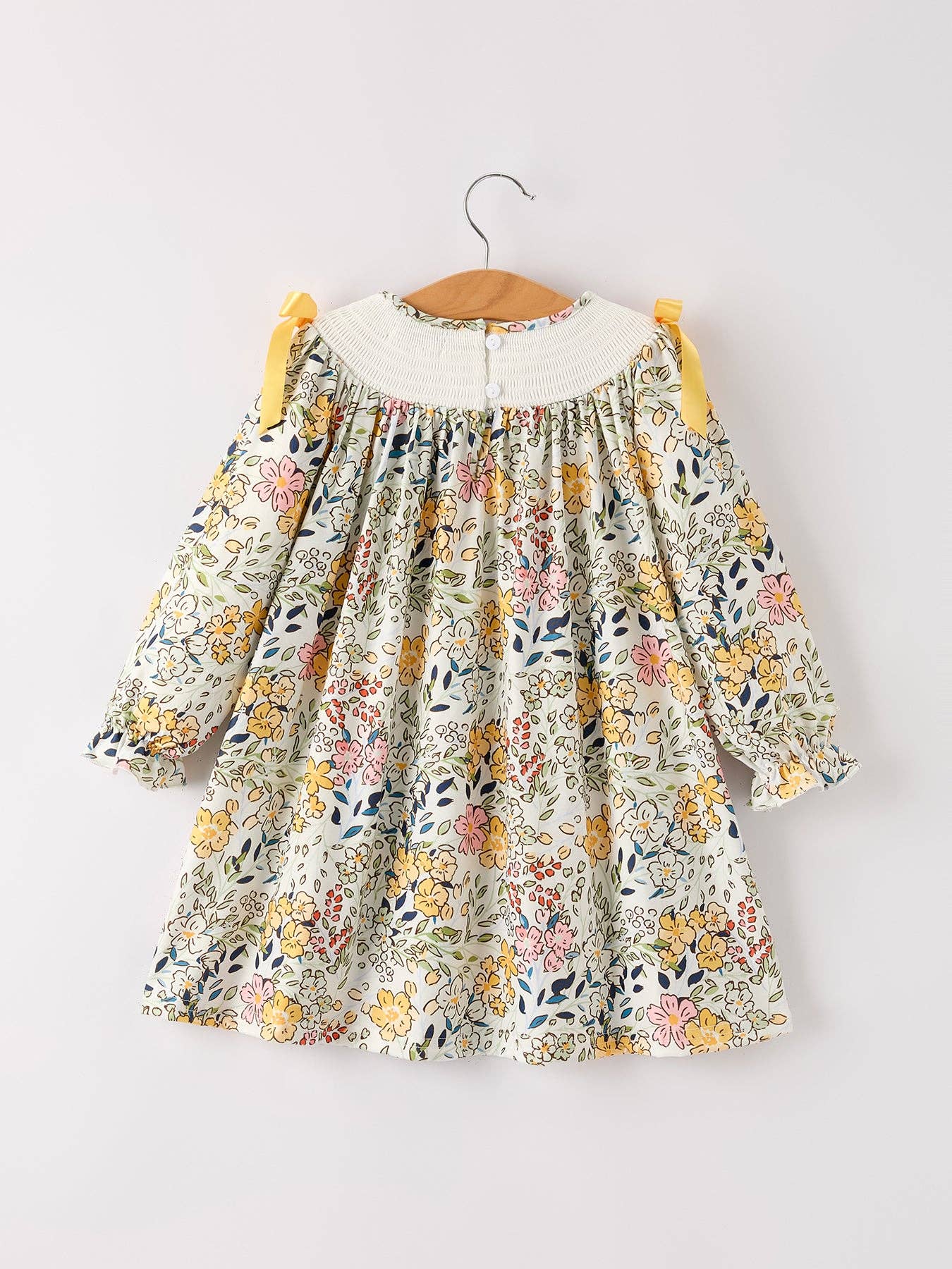 Fall Floral Smocked Dress