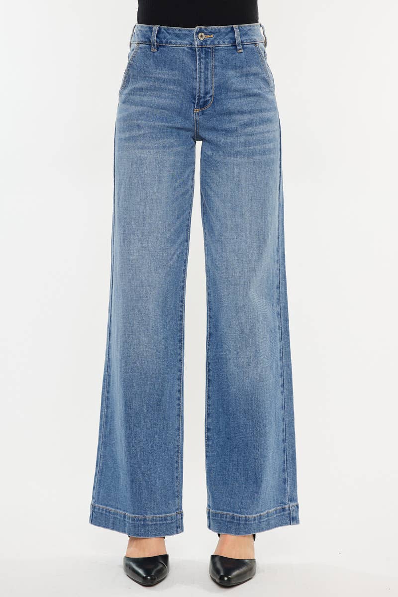 HIGH RISE WIDE LEG JEANS