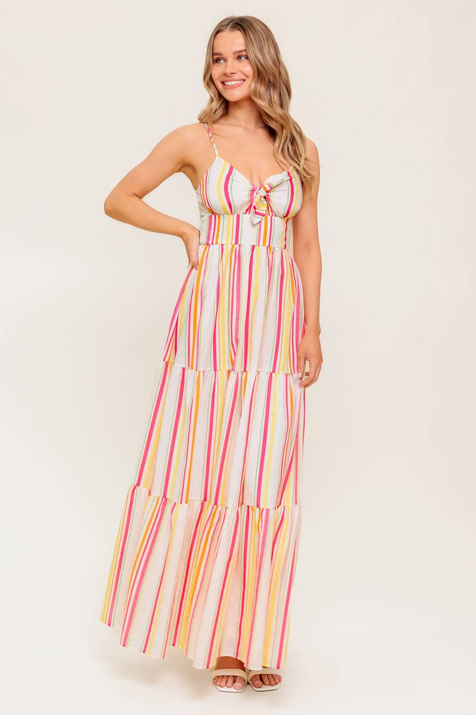 Printed woven maxi dress