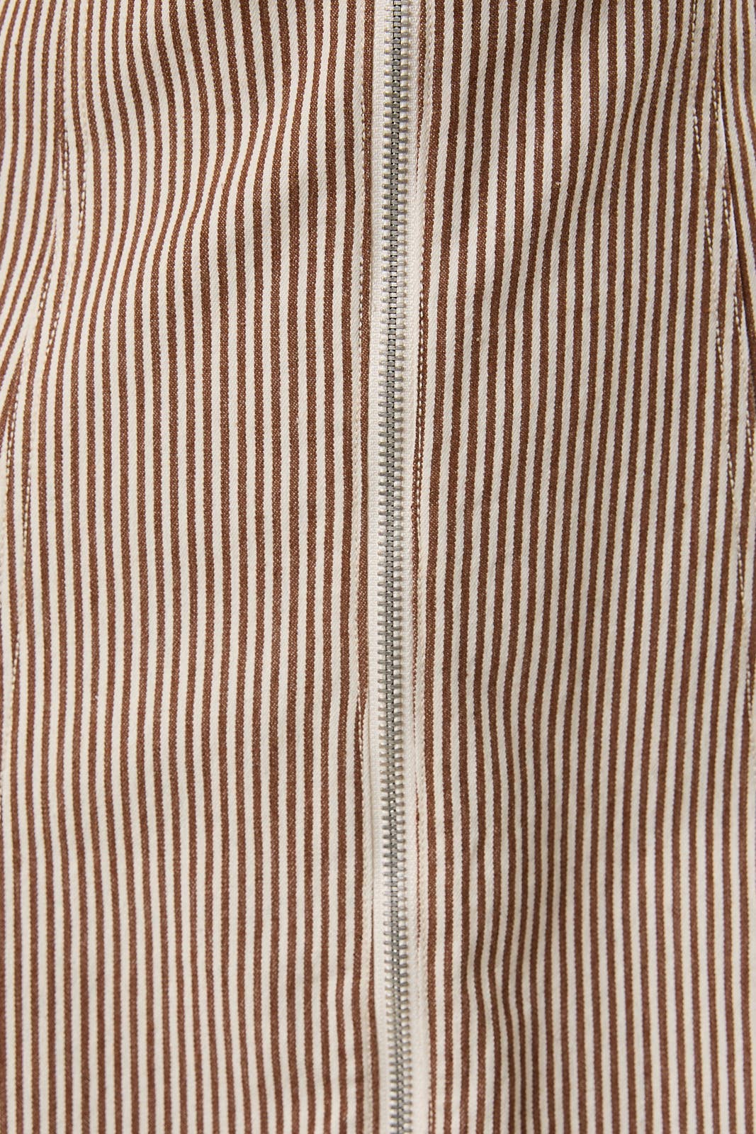 ZIP FRONT STRIPED DRESS