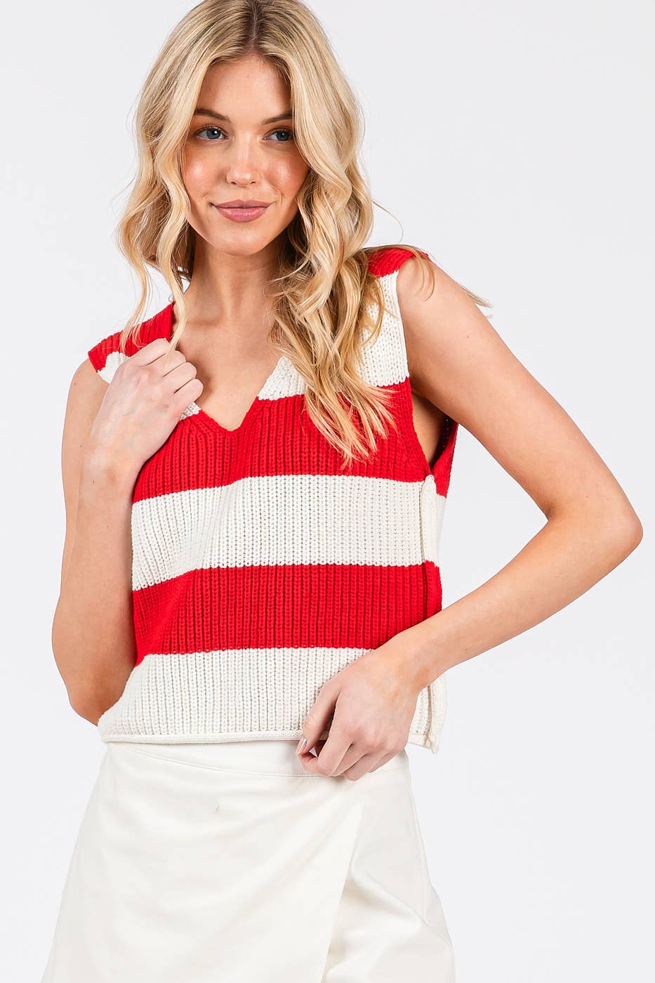 STRIPED SWEATER TOP