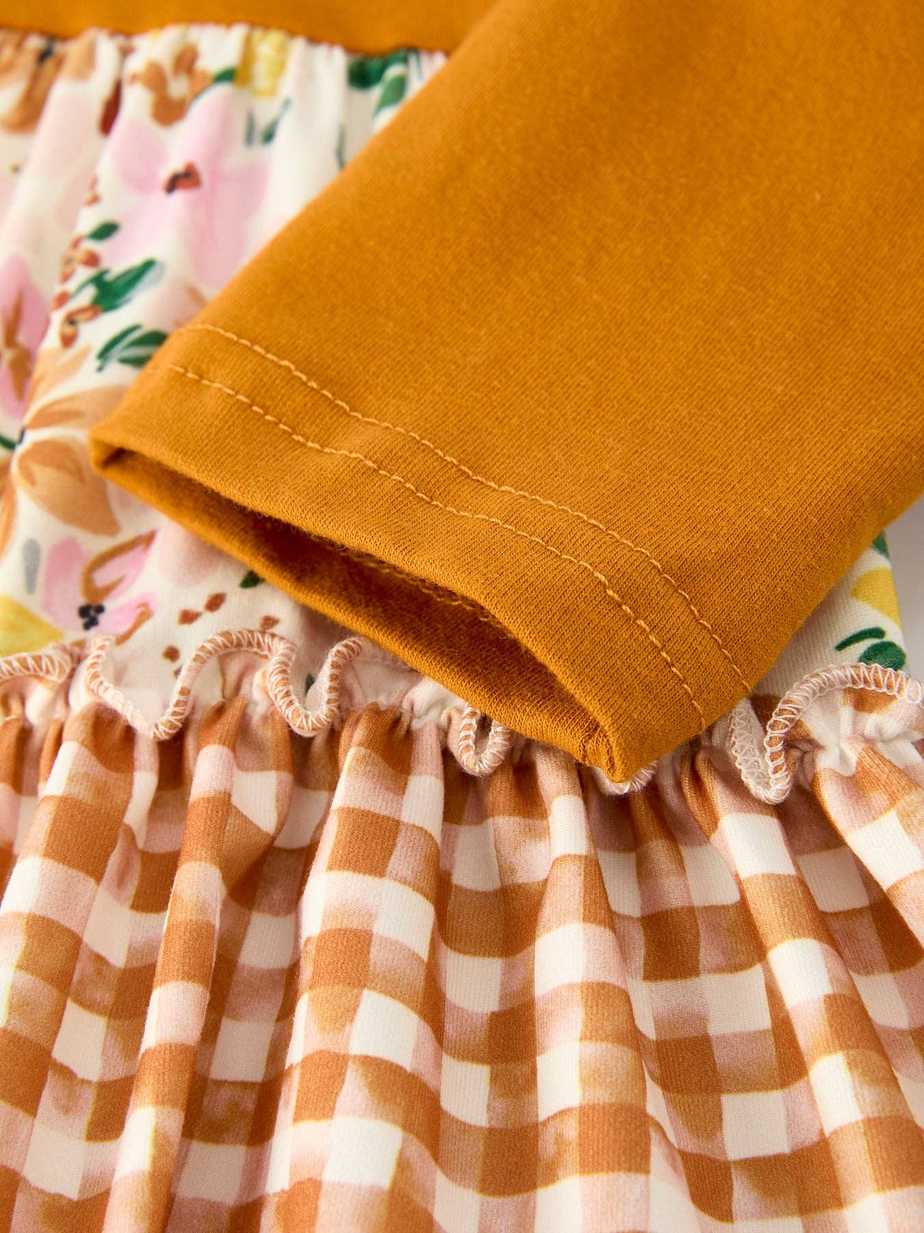 Patchwork Long Sleeve Dress