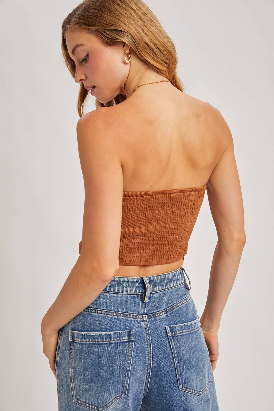 FAUX SUEDE BANDANA TOP