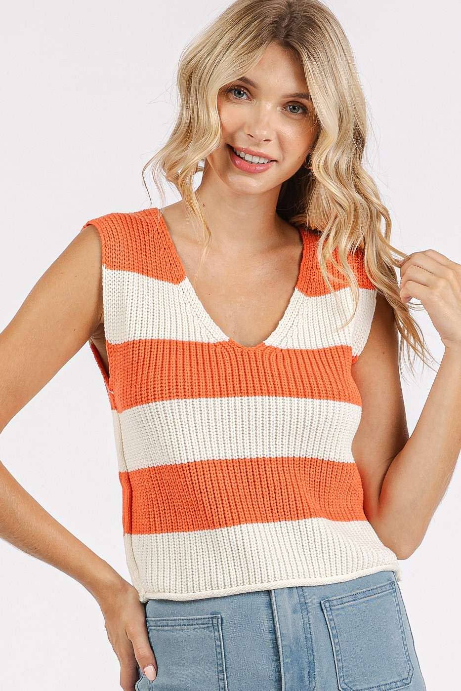STRIPED SWEATER TOP