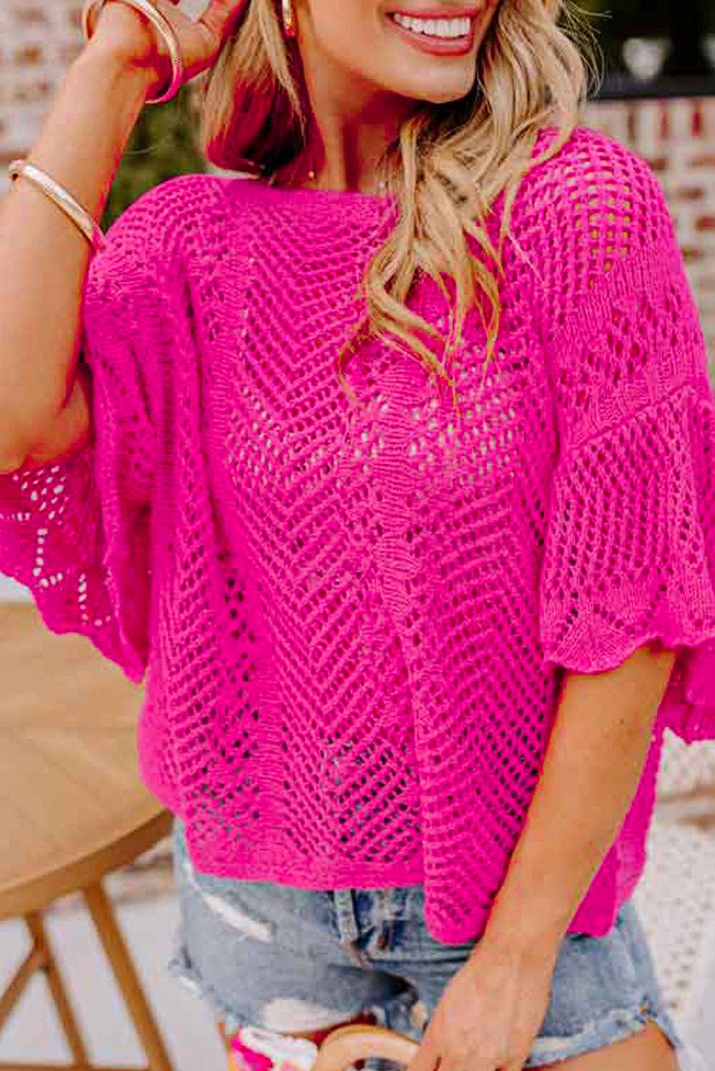 Knit Scallop Edge Top