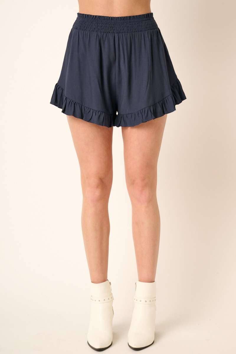 RUFFLE DETAIL SHORTS