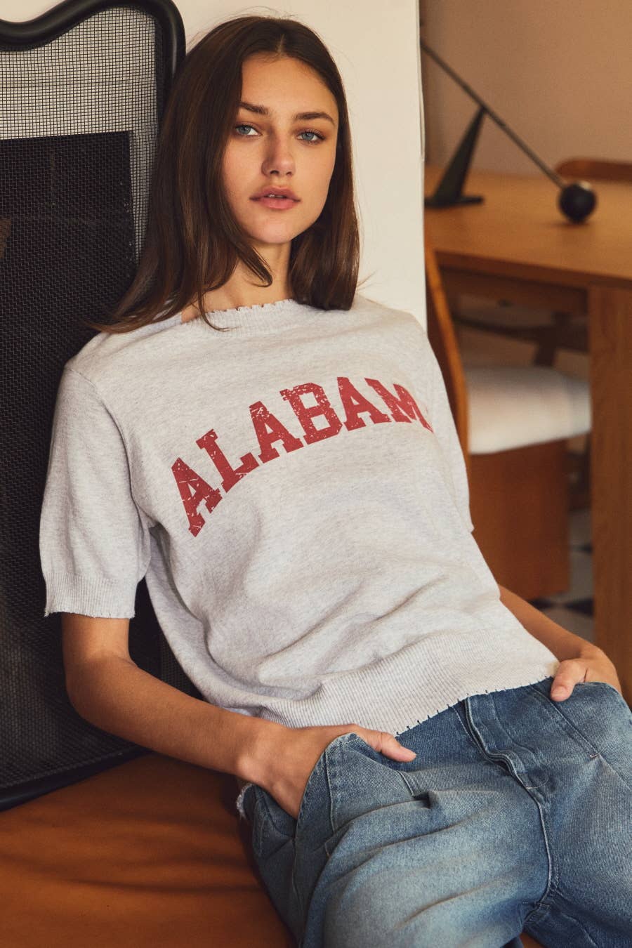 Short-sleeve Alabama Knit Top