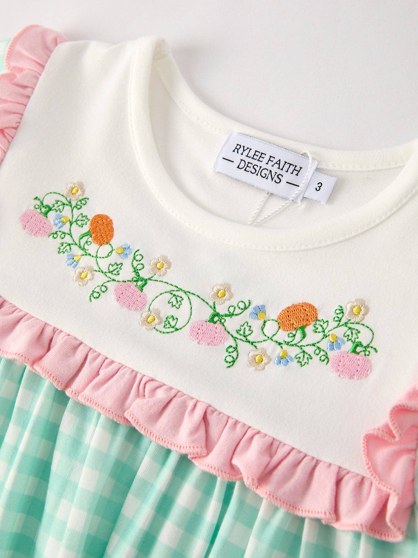 Aqua Pumpkin Flowers Dress