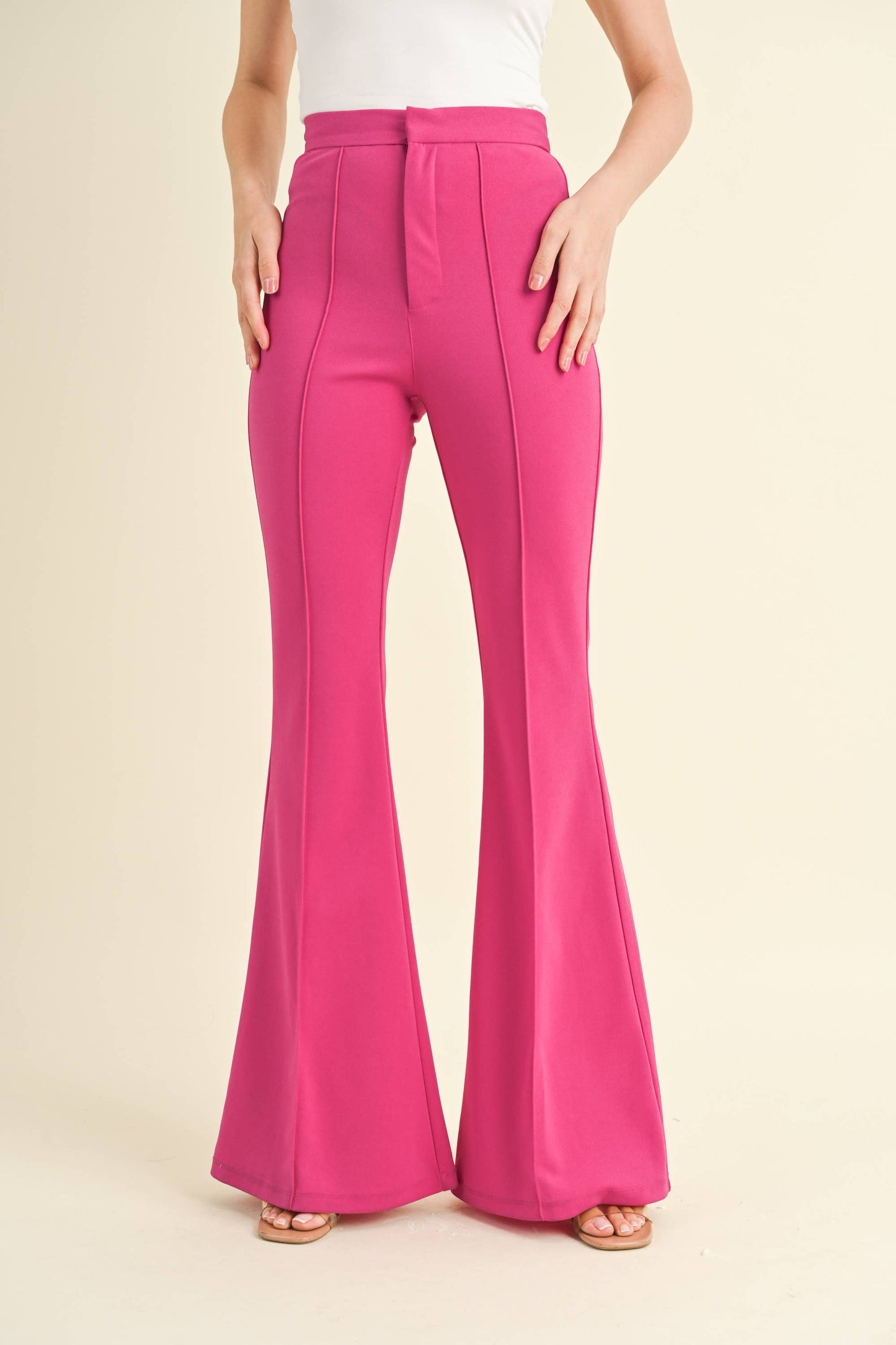 HIGH WAISTED FLARED PANTS
