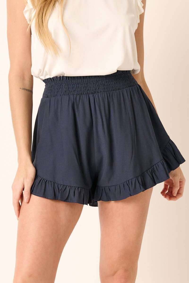 RUFFLE DETAIL SHORTS