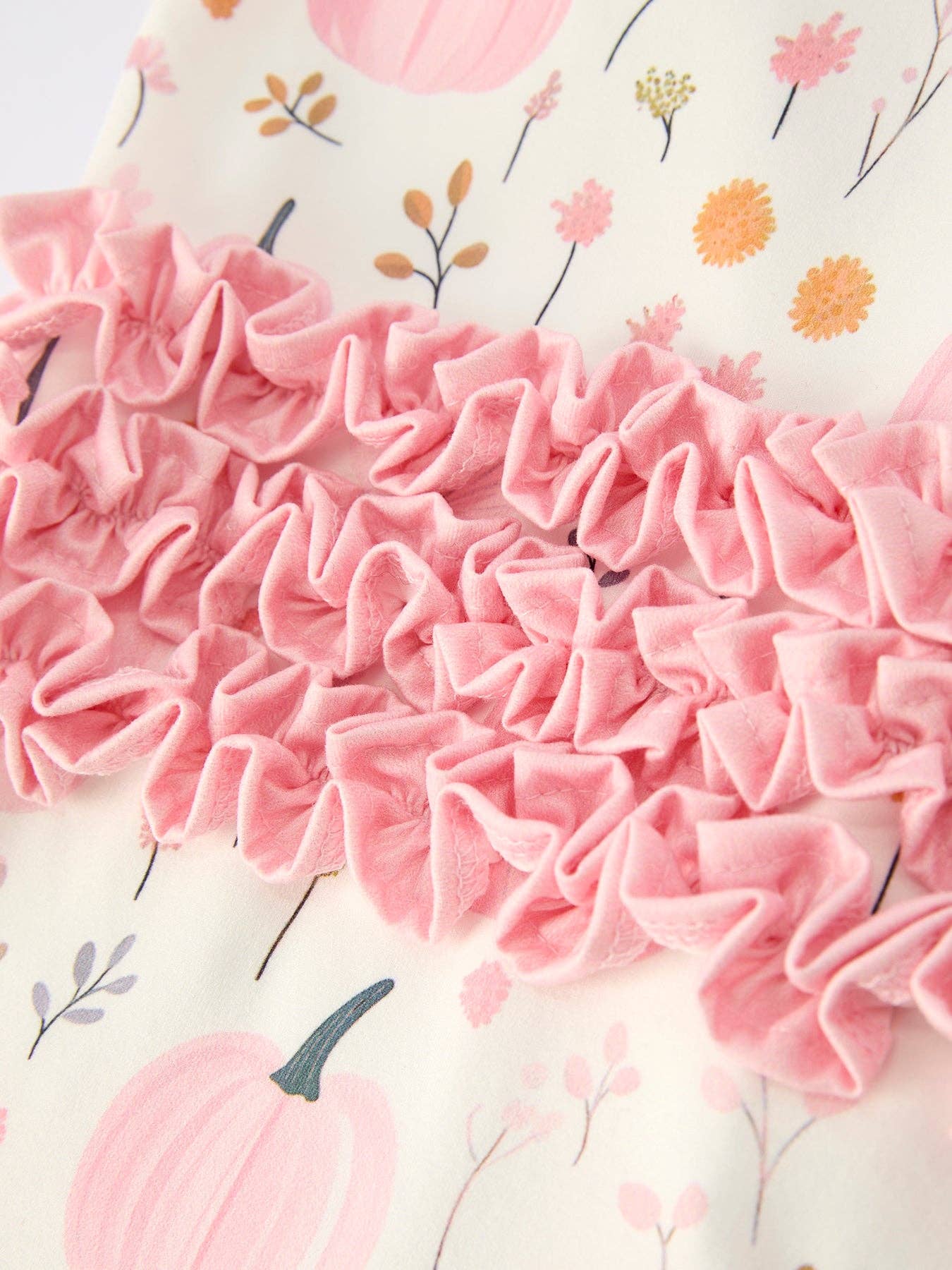 Pumpkin Floral Baby Romper