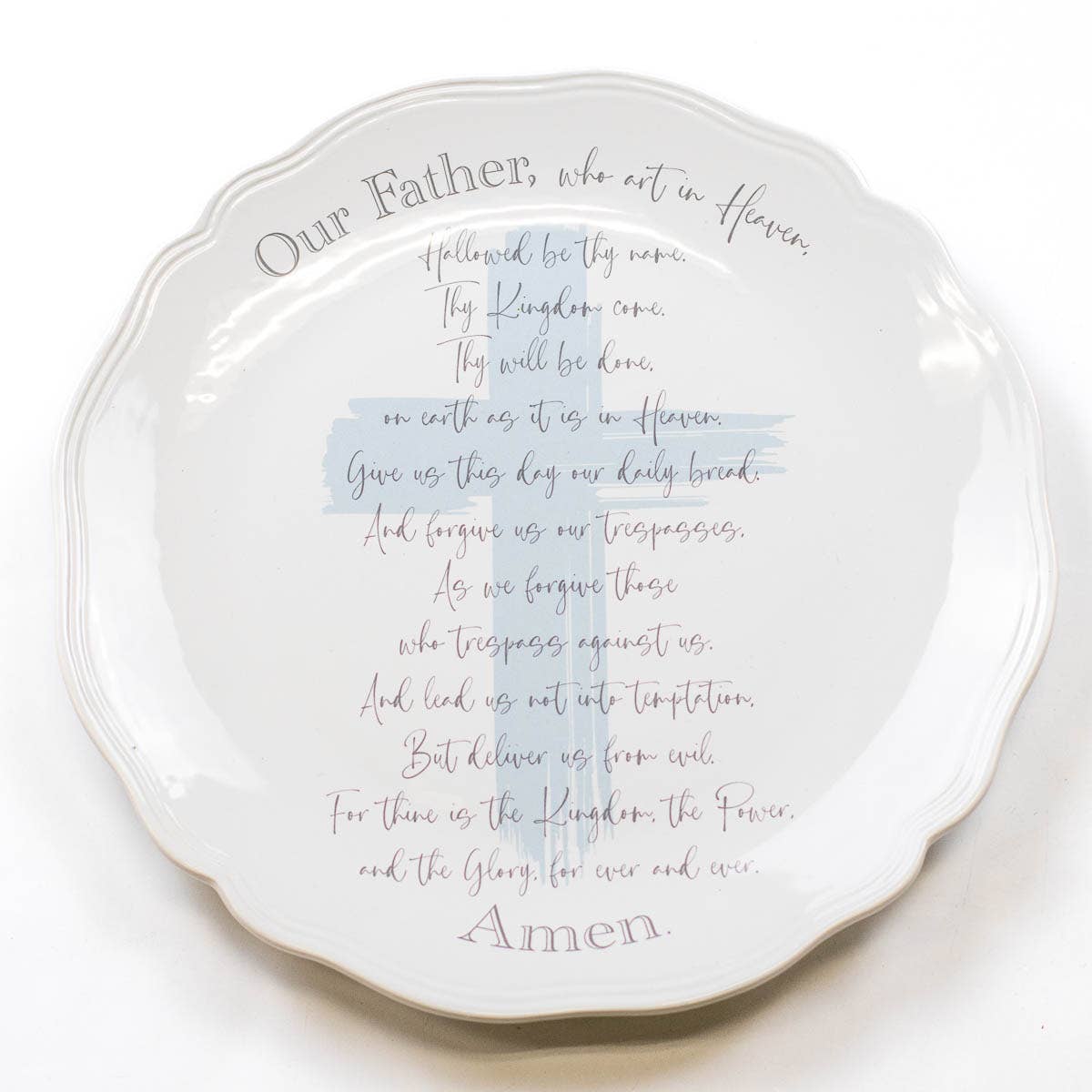 Lords Prayer Round Platter 11.5"