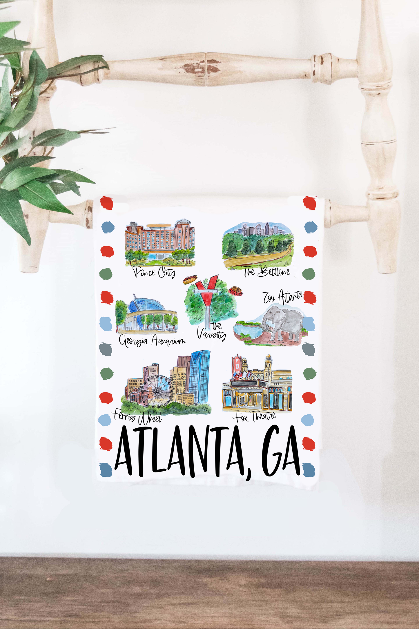 Atlanta, GA Tea Towel