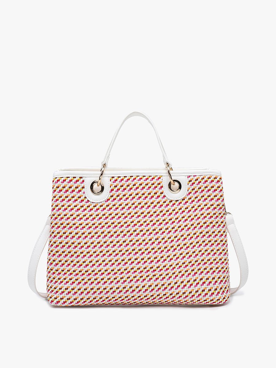 Nancy Woven Striped Tote