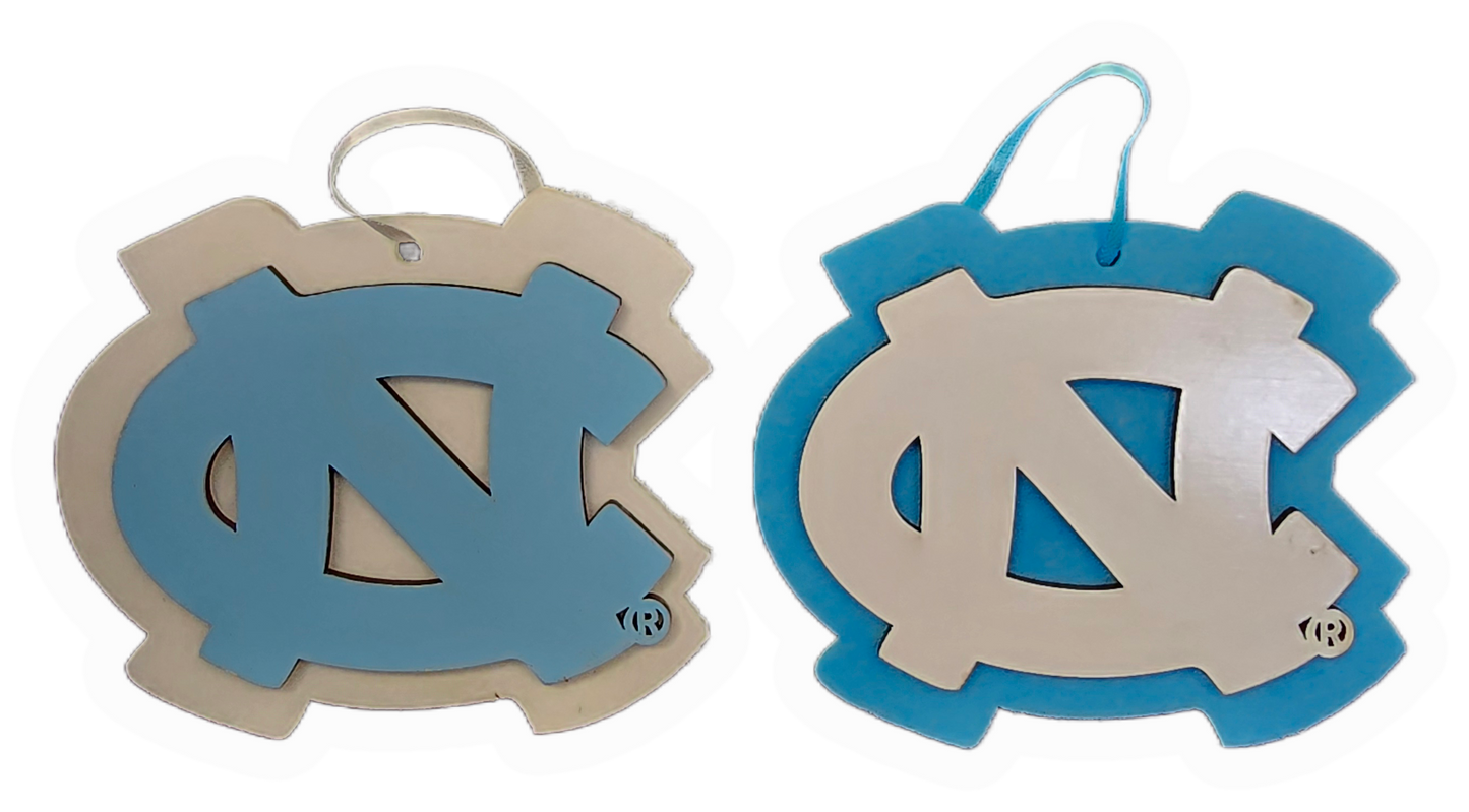 4.25" North Carolina Logo Ornament, Set of 2