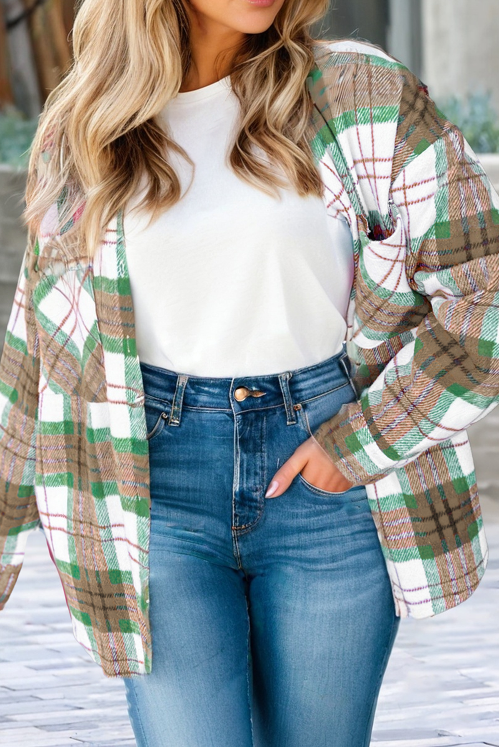 Christmas Plaid Flannel Shacket