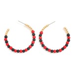Beaded Hoop Earrings