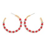 Beaded Hoop Earrings