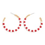 Beaded Hoop Earrings