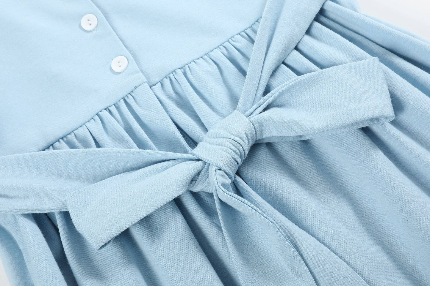 Blue Christmas Smocked Dress