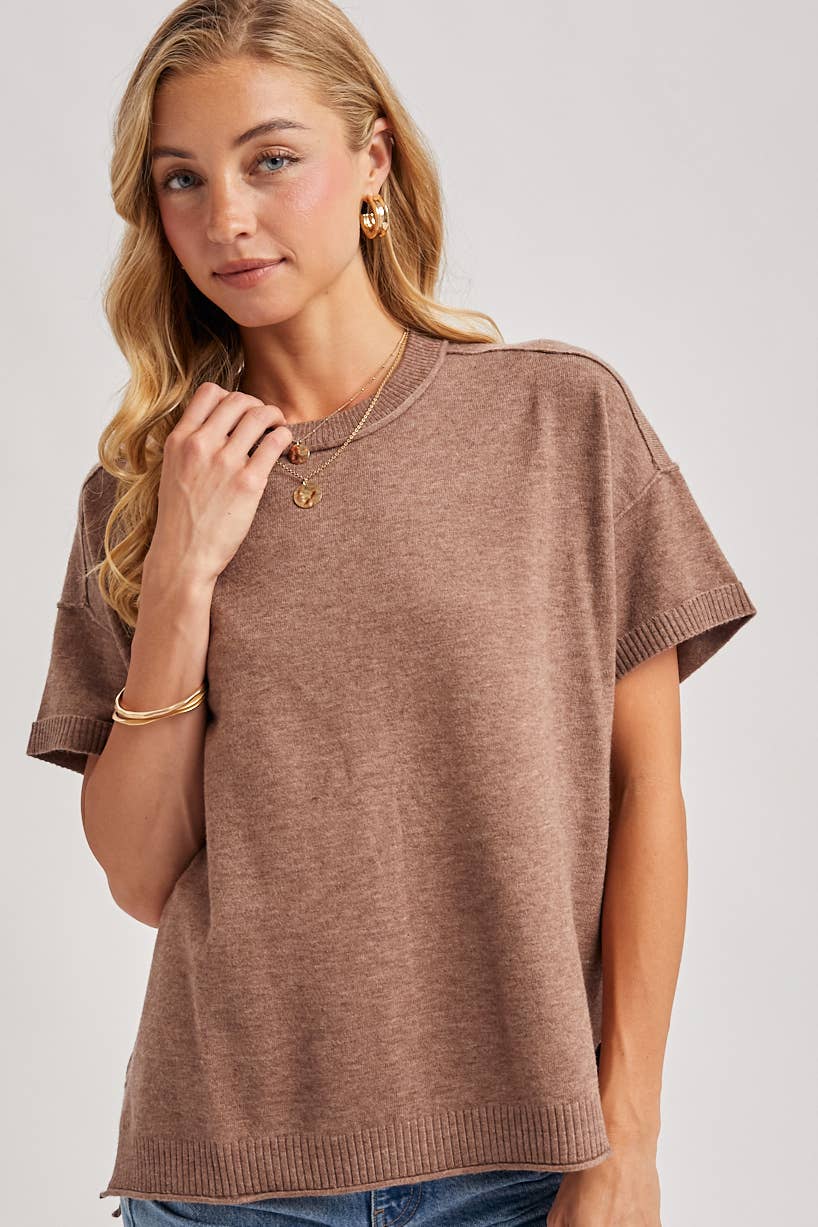 CREW NECK KNIT TOP