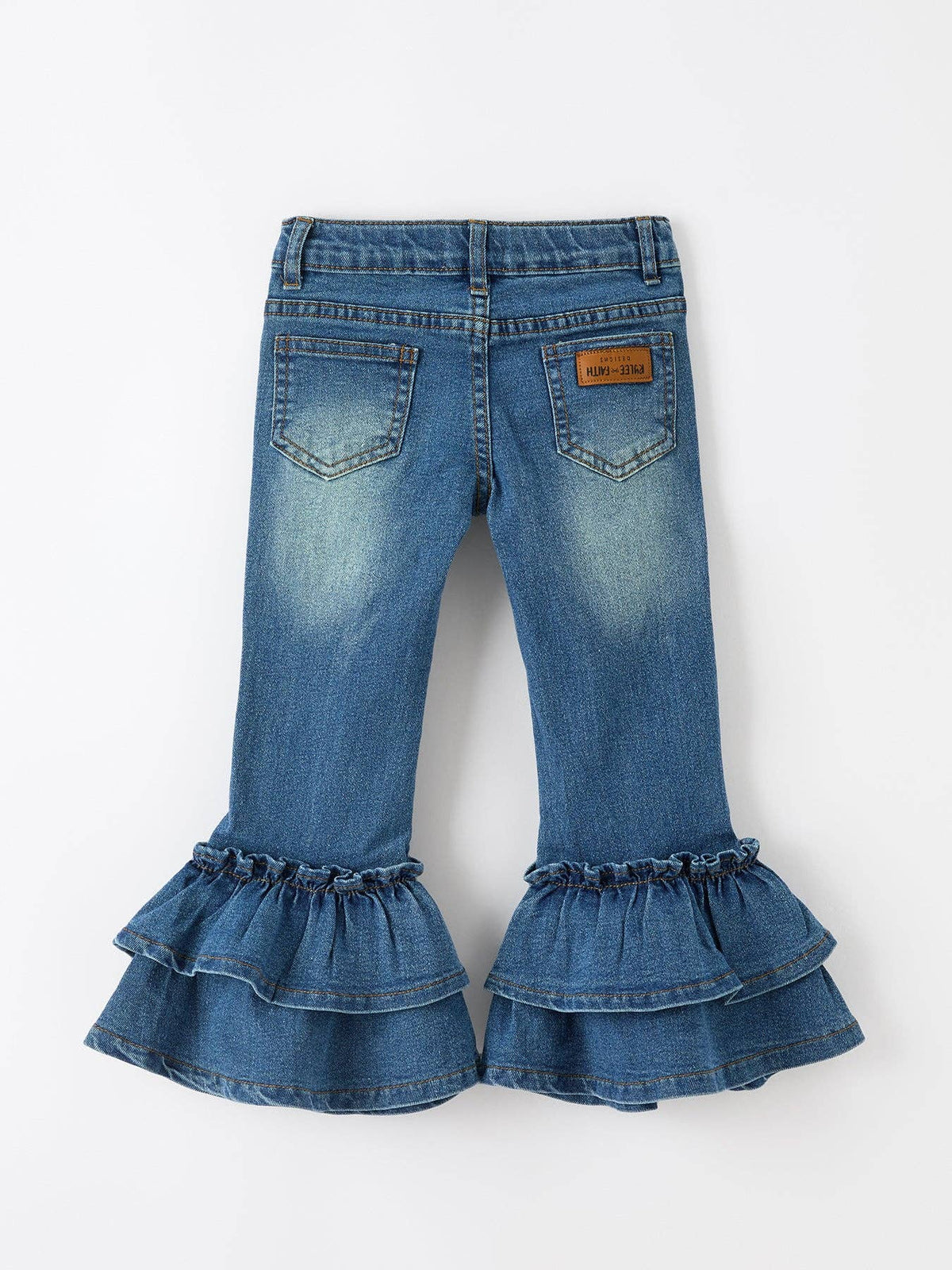 Denim Ruffle Bell Bottoms