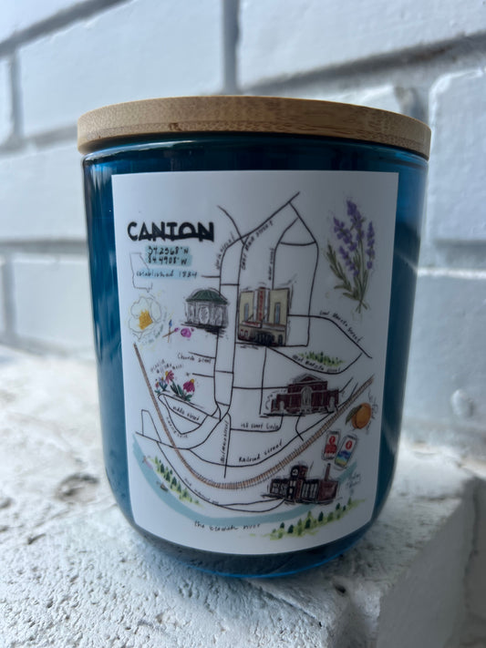 Canton Map Candle