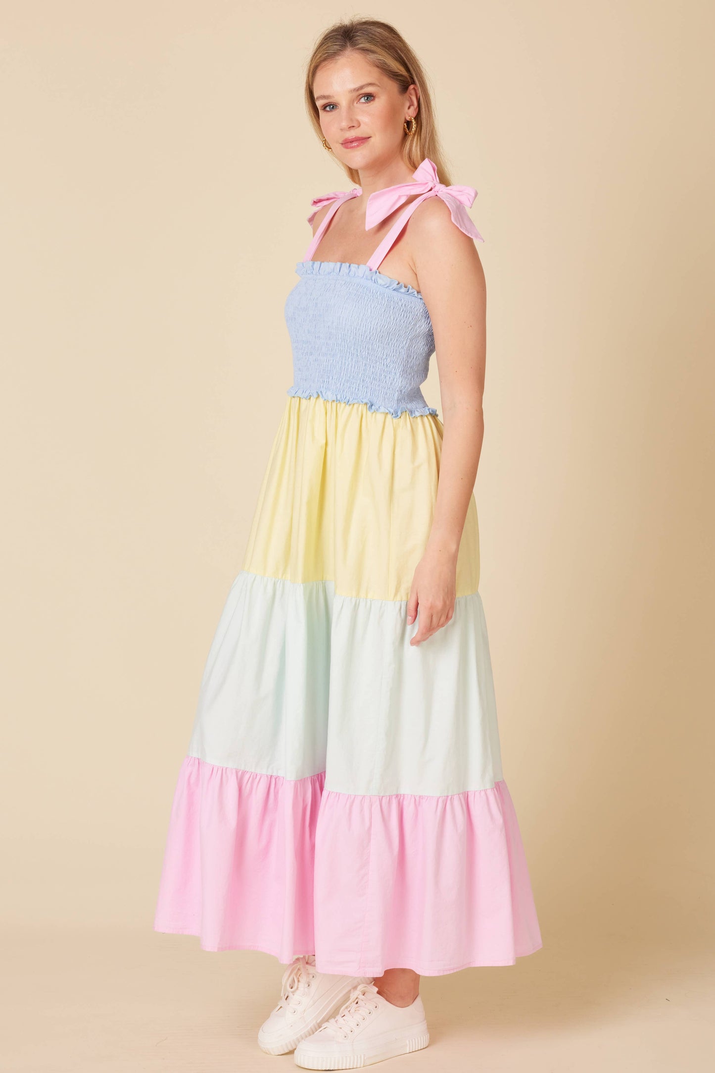 Color Block Smocked Dress