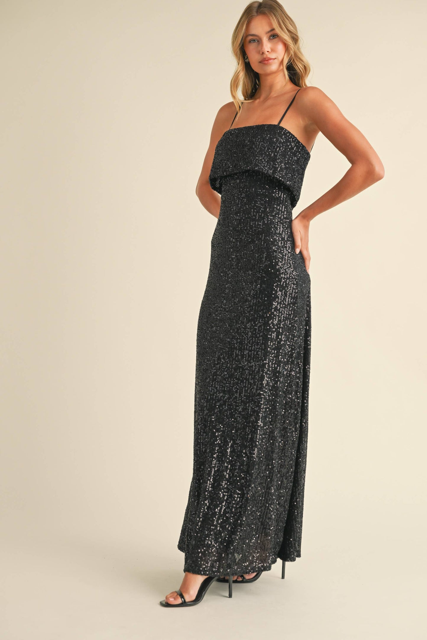 SEQUIN MAXI DRESS