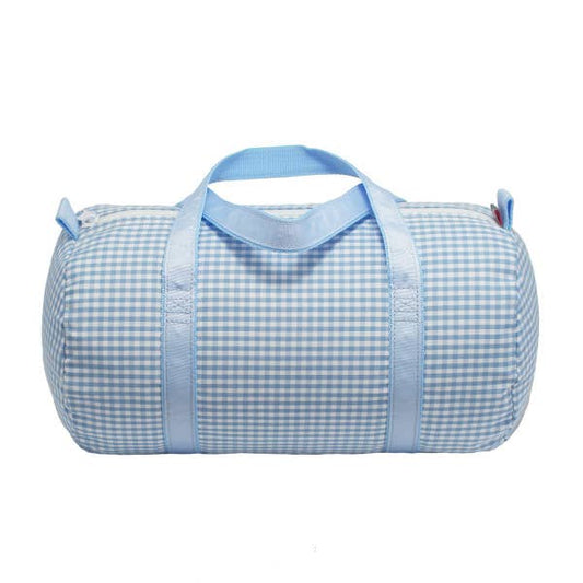 Baby Blue Gingham Baby Duffel