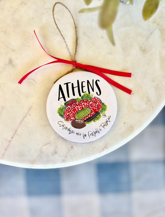 Athens, GA Christmas College Town Ornament