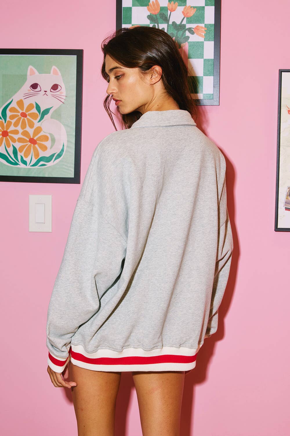 GEORGIA Stripe Banded Sweatshirt