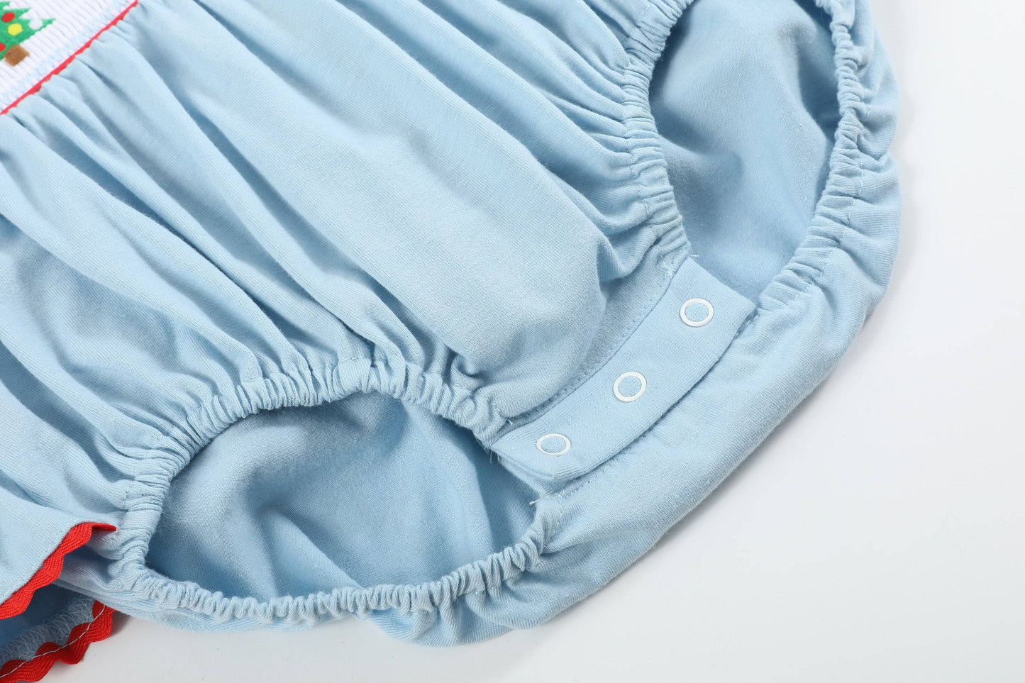 Blue Tree Ruffle Romper