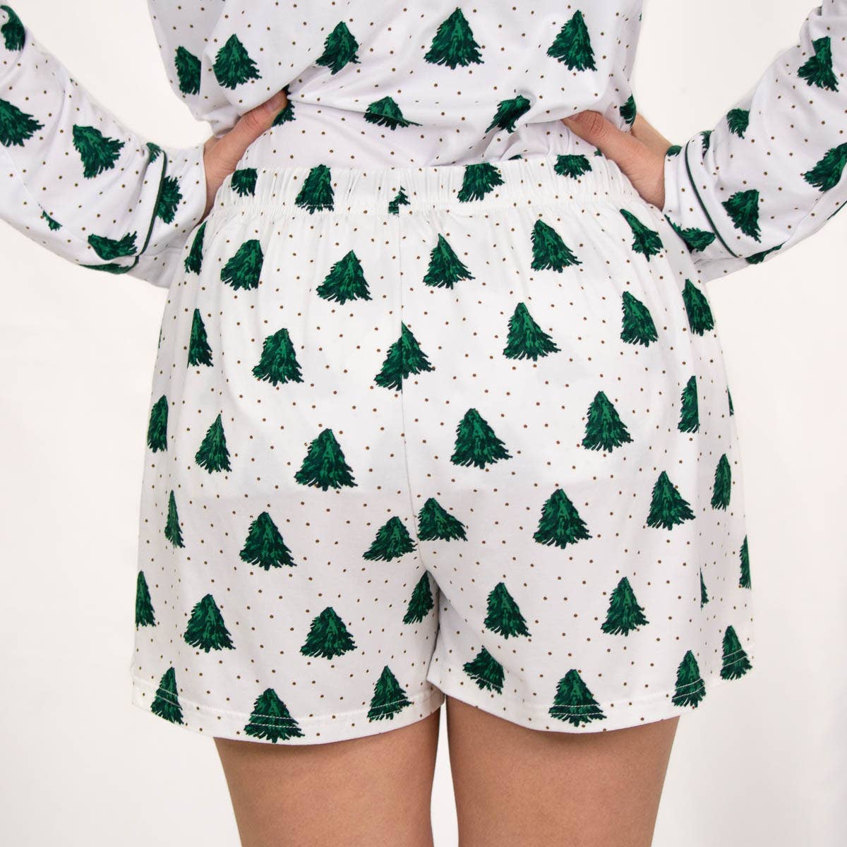 Noble Fir Sleep Shorts   White/Dark Green/Gold   -Asst.