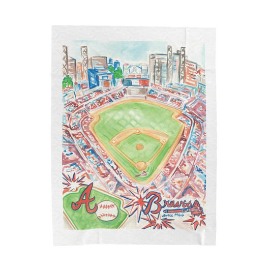 Braves Truist Park Velveteen Blanket