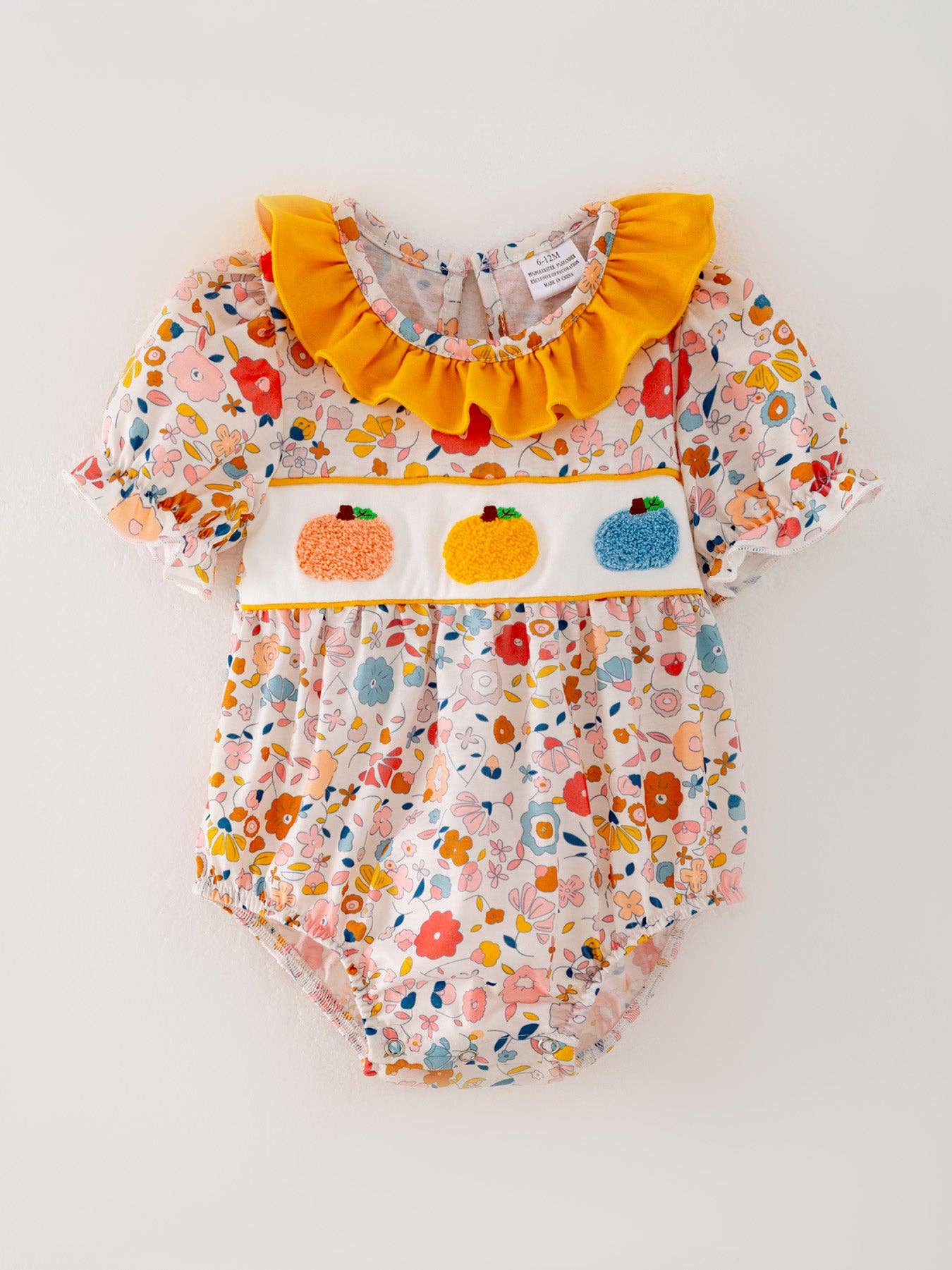 Floral Pumpkin Romper