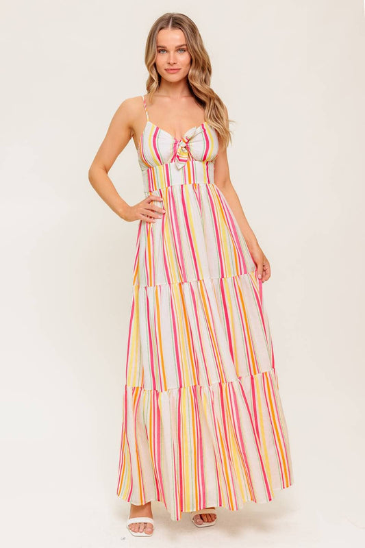 Printed woven maxi dress