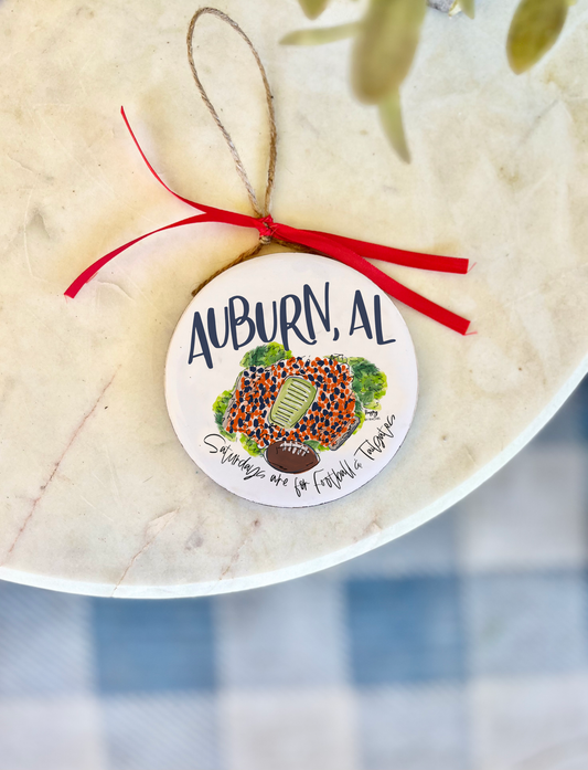 Auburn, AL College Town Christmas Ornament